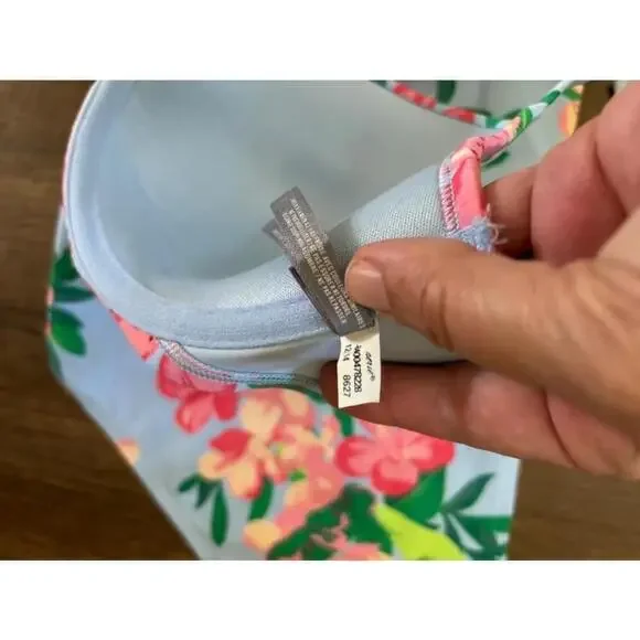Women's Aerie Blue Floral Bikini Swimsuit Size XL bottom and 36D top - Picture 7 of 8